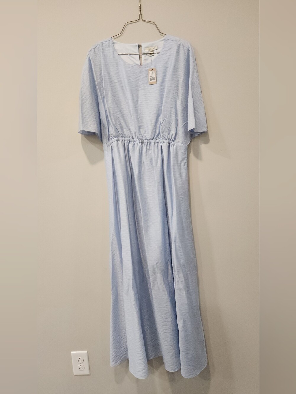 RW&CO. Light Blue Maxi Dress with Elastic Waist